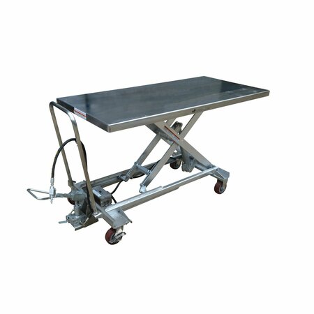 VESTIL Air Hydraulic Steel Cart, 1000 lb. Cap, 31-1/2"W, 63"L AIR-1000-LD-PSS